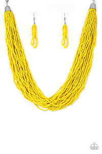 The Show Must CONGO On - Paparazzi Yellow Necklace - BlingbyAshleyNicole